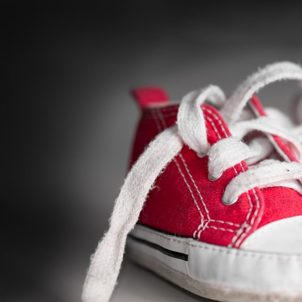 Baby Red Canvas Sneakers, detail view 3