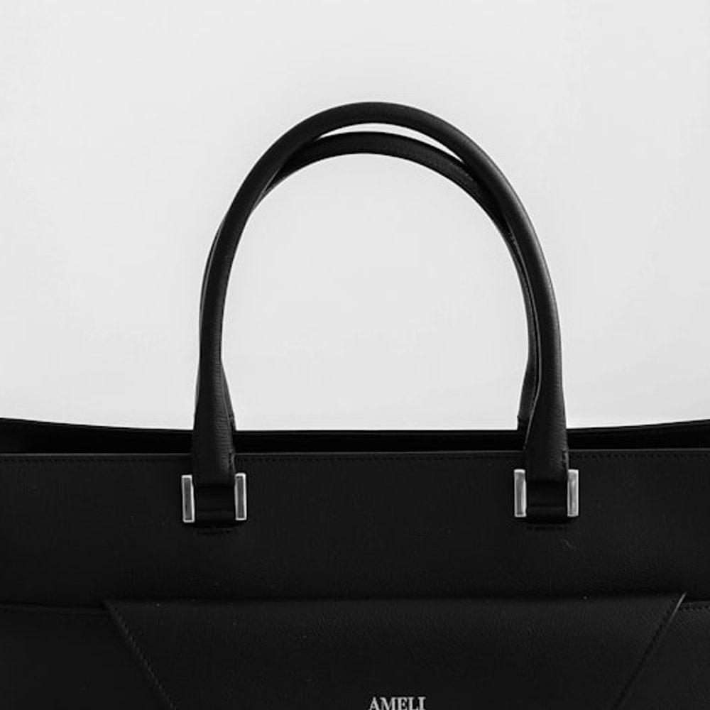 Classic Black Tote, detail view 2