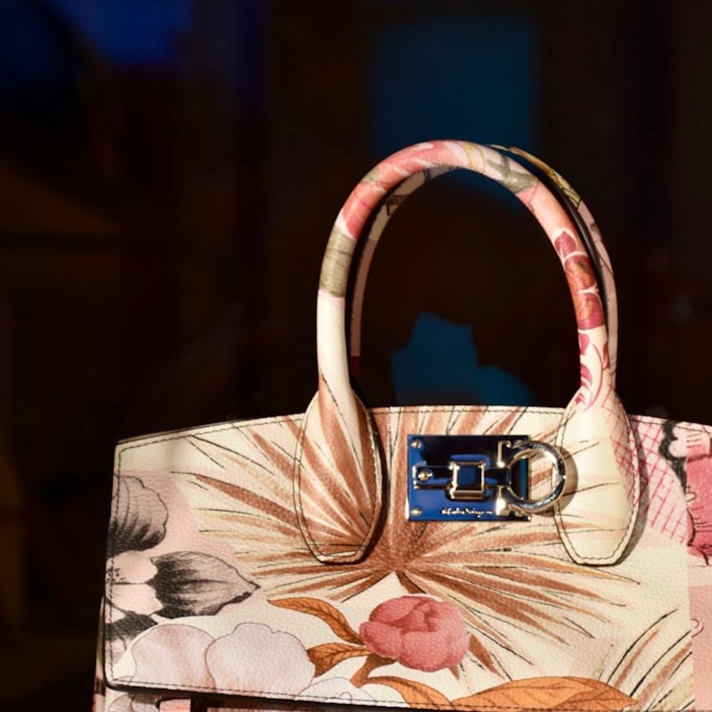Floral Print Top Handle Bag, detail view 3