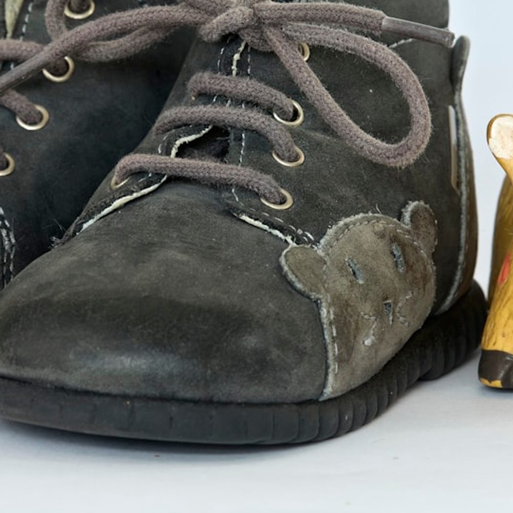 Toddler Grey Suede Boots, detail view 2